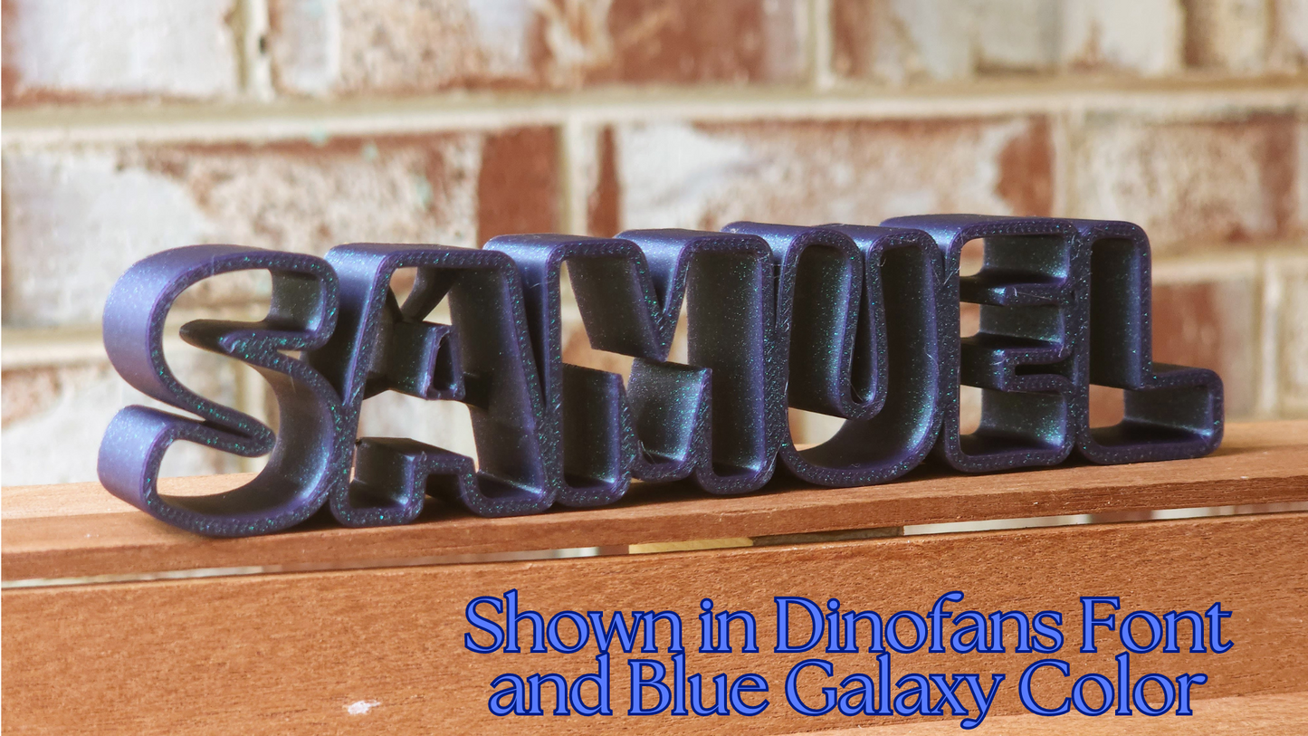 Custom 3D Name Plate, Title or Text Displays - Hollow Version