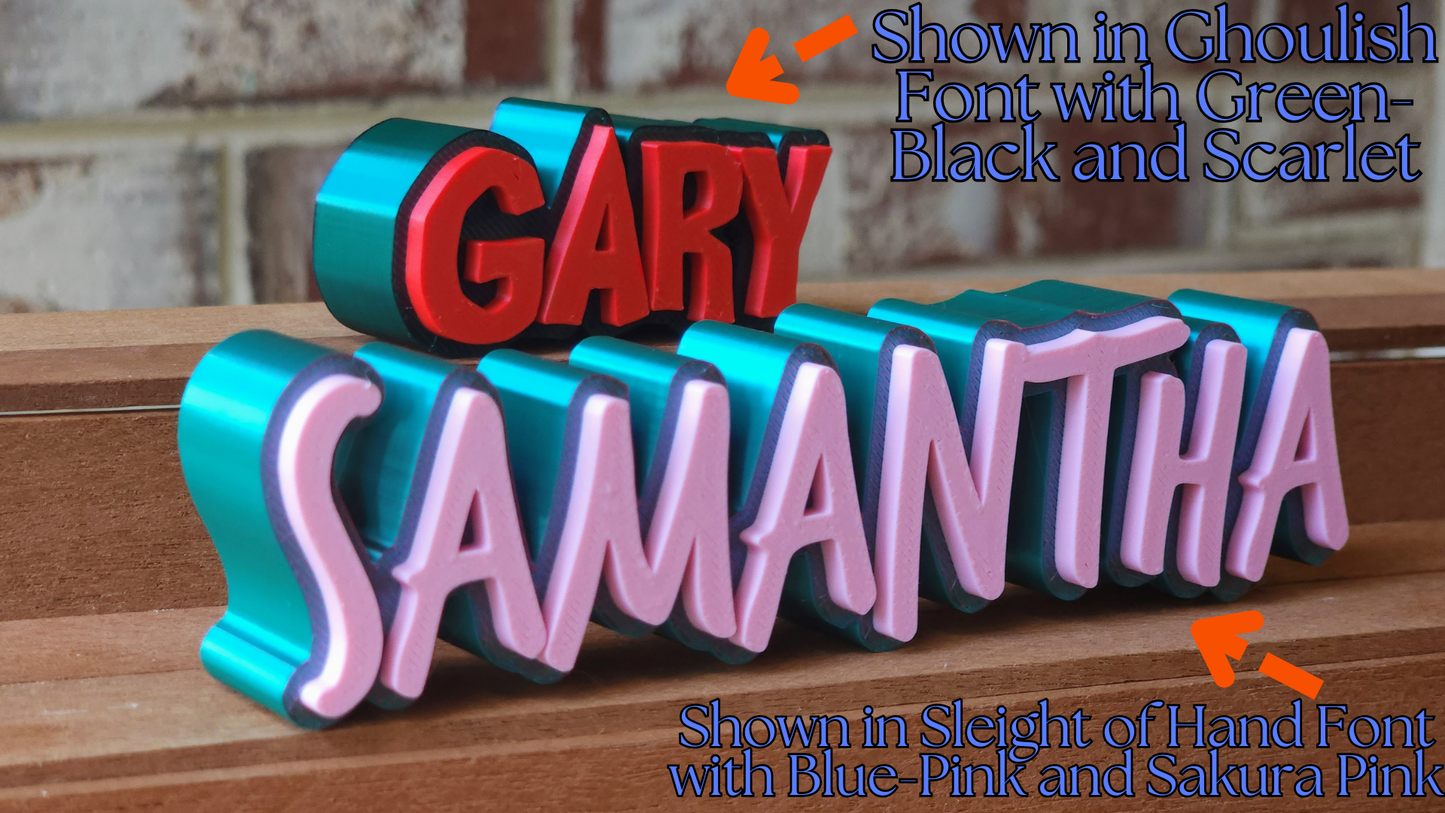 Custom 3D Name Plate, Title, or Text Displays - Standard Version