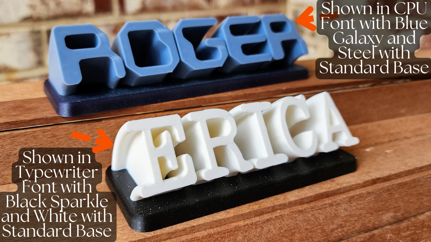 Custom 3D Name Plate, Title or Text Displays - Sweep Version