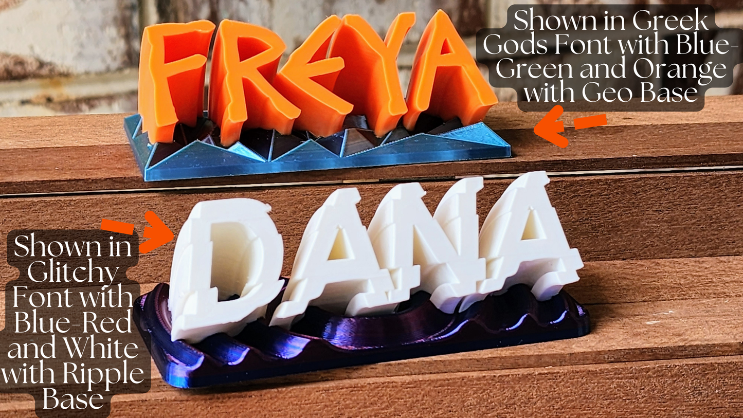 Custom 3D Name Plate, Title or Text Displays - Sweep Version