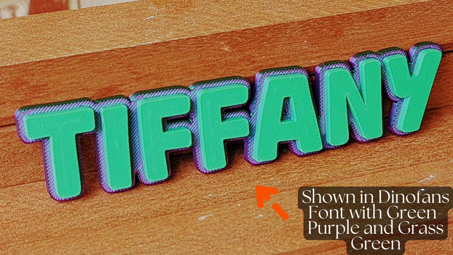 Custom 3D Name Plate, Title, or Text Displays - 2 Color Flat Version